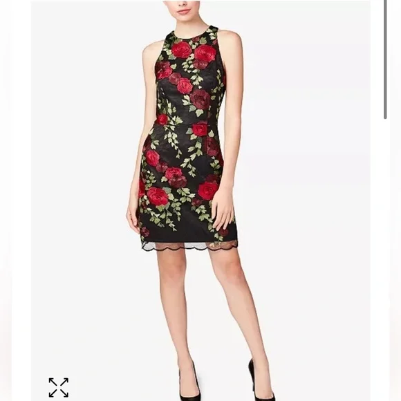 betsey johnson black floral dress Vintage 1990's 